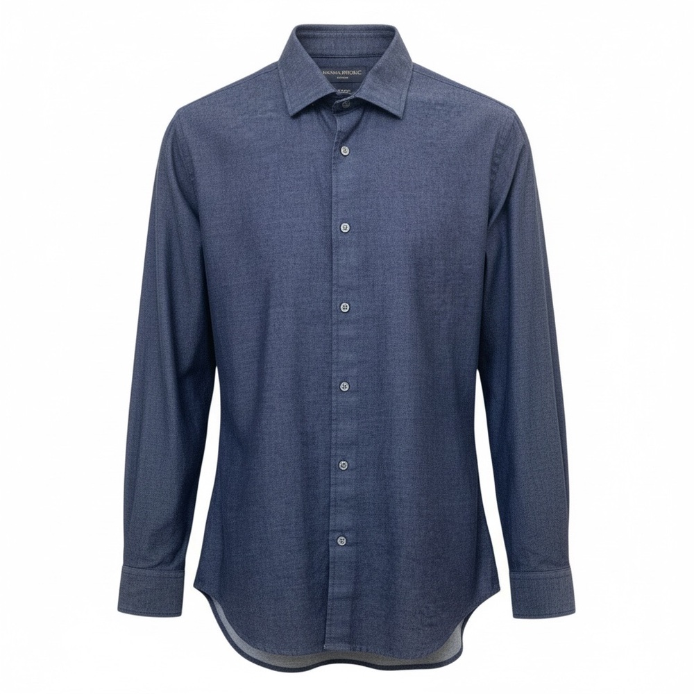 Banana Republic Mens Shirt Blue Button Up Jean Classic Fit Cotton Size Large